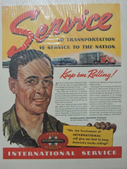 1942 IH TRUCK SERVICE ADVERTISEMENT