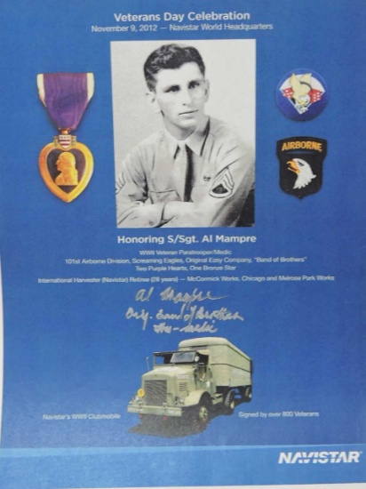 2012 SIGNED VETERANS CELEBRATION WWII CLUBMOBILE