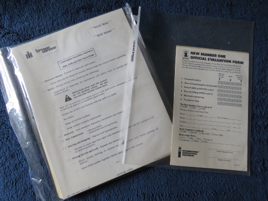 2 items - New #1 Evaluation form & 5088, 5288, 5488 Delivery Instructions