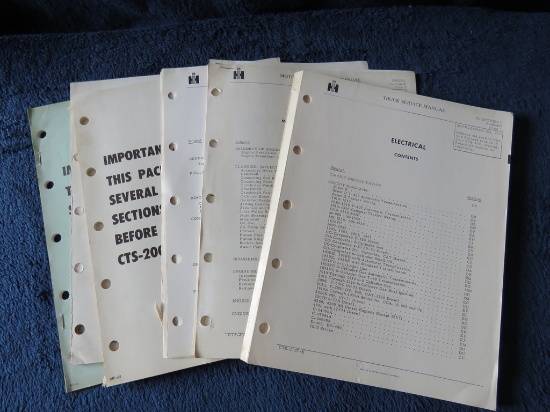Bundle of CTS-2001 Truck Service Manual updates