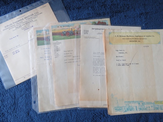 9 miscellaneous Paducah, KY dealer letters 1920's- 1930's
