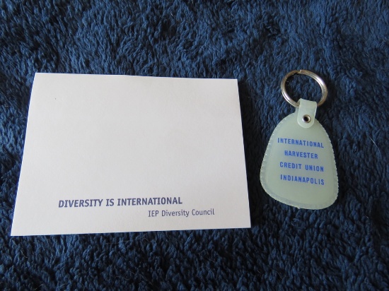 IEP Diversity Council notepad & Indy Credit Union keyring