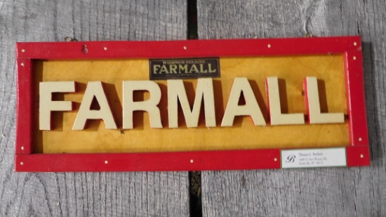 WOODEN FARMALL SIGN