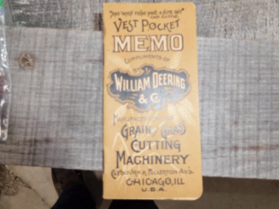 DEERING MEMO BOOK