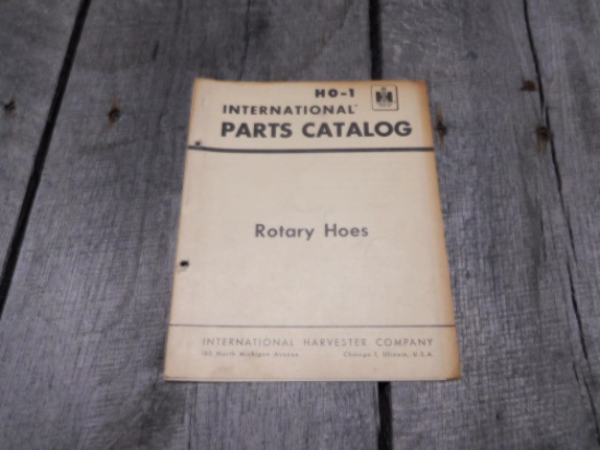 HO-1 ROTARY HOES PARTS CATALOG