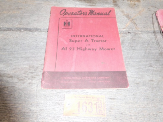 SUPER A W/ AL 23 HWY MOWER OPERATOR MANUAL