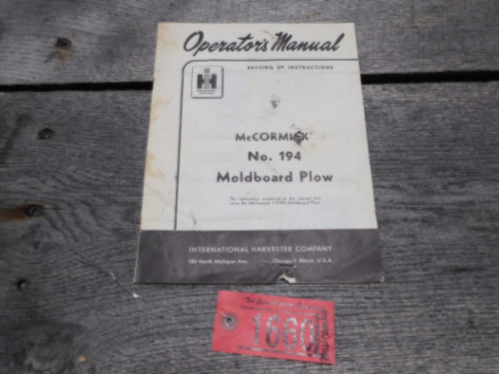 MOLDBOARD PLOWS PARTS CATALOG