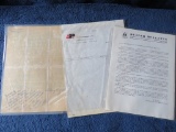 Deering Harvester letter, Photographic Center invoice; McCormick Works closure letter from 1959