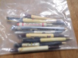 BAG OF BULLET PENCILS & INK PENS
