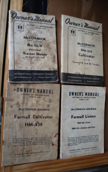 FARMALL CULTIVATOR & MOWER MANUALS