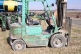 MITSUBISHI FD25 FORKLIFT, 2-STAGE, SIDE SHIFT, DSL, RUBBER TIRE