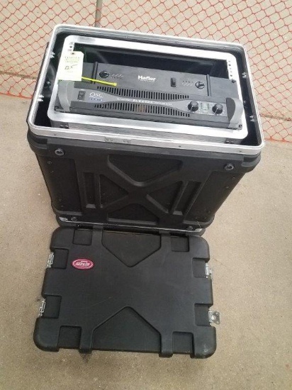 Hafler P1500 and QSC Audio PLX2402 Power Amp Mounted with SKB Plastic Shell Case