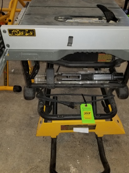 Dewalt 10" Jobsite Table Saw With Rolling Stand
