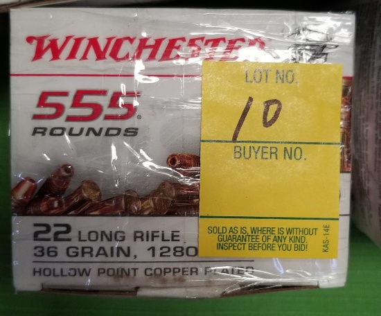 Winchester 555 Rounds 22 Long Rifle