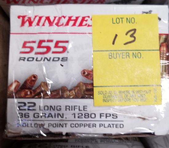 Winchester 555 Rounds 22 Long Rifle