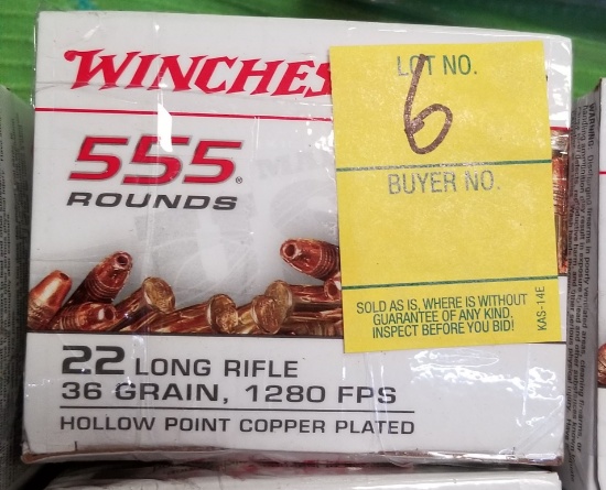 Winchester 555 Rounds 22 Long Rifle