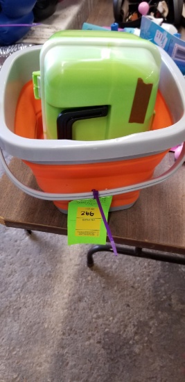 Collapsible Utility Bucket And Small Tackle Box