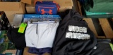 Misc Lot 3 Shorts, 2 Under Armour Hoodies, Volleyball/badminton Set, Under Armour Lunchbox