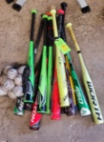 Lot Of Bats And Baseballs