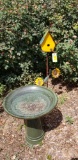 Bird Bath & Bird House