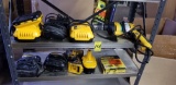 Misc. Lot Of Dewalt Chargers, Battery, Staples, Drill