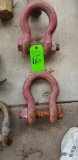 Two clevis 13 1/2 ton