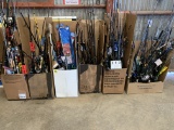 Large Lot Of Rods- Some With Reels, Various Brands, Various Conditions