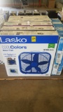 6- Lasko Box Fans- 5 Cool Colors, 1 White