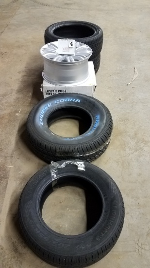 4 Tires And 1 Rim 18"- Lionhart 205/65r15, Cooper Cobra 255/70r15, 2-lionhart 245/45r19