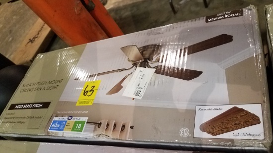 52" Flush-mount Ceiling Fan And Light