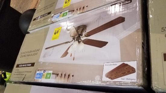 52" Flush-mount Ceiling Fan And Light