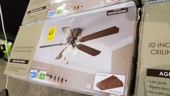 52" Flush-mount Ceiling Fan And Light