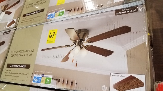 52" Flush-mount Ceiling Fan And Light