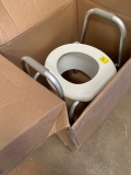 Raised Toilet Seat With Safety Frame