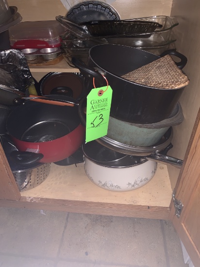 Contents Of Cabinet- Pots And Pans