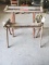 Metal Saw Horse With Vise & Pipe Cutter & Wood Work Table