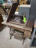 Old Sewing Machine & Cabinet