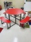 Round Cafeteria Table W/ Benches- Laminate Top- 48