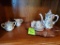 Contents Bottom Shelf- Copper Tray & Tea Sets