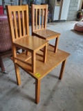 Wood Child's Table & 2 Chairs