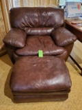 Overstuffed Chair & Ottoman