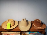 3 Hats - 1 Is A Resistol Cowboy Hat 7 1/2 Xxx Beaver Silver Belly From Piazza Bros.
