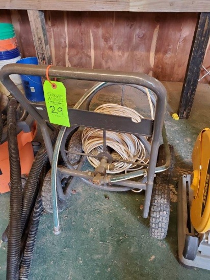 Hose Reel Cart With Extension Cord