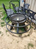Txg-Tes Wood Burning Fire Pit With Cooking Grill