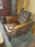 Wood Leather Chair