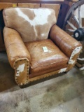 Leather Cowhide Chair- Looks Ostrich