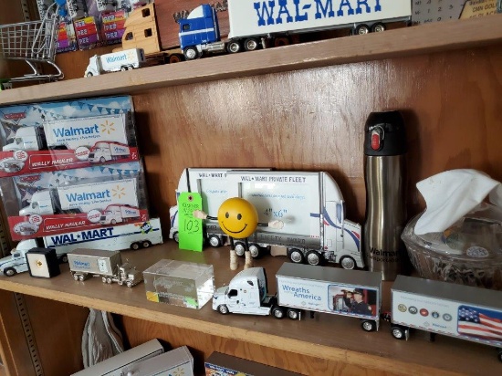 Contents of Shelf - Walmart Trucks & Misc.