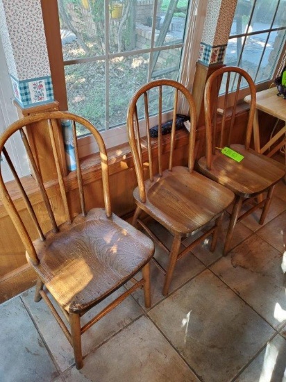 3 Wood Chairs