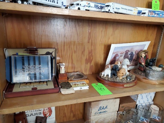 Contents of Shelf- Camels - Dog Figurines