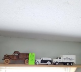Wood Truck & 2 See's Candies Trucks